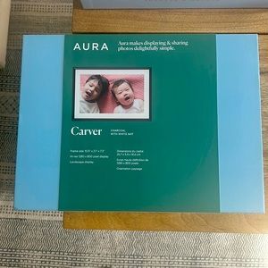 Aura photo frame black brand new
